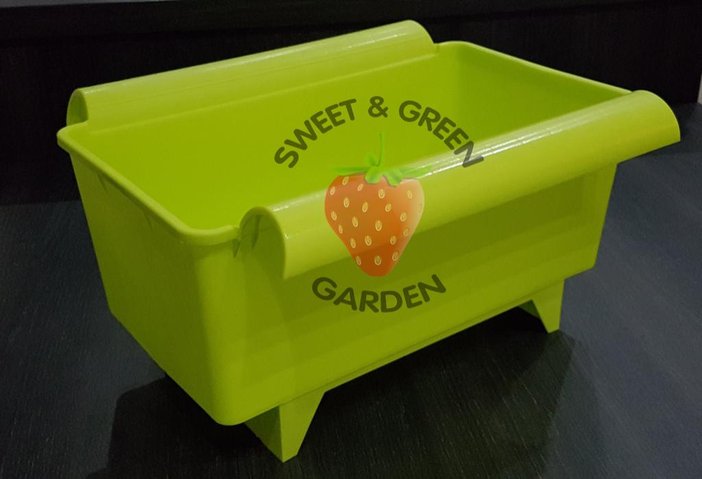 Bato aardbeienbak Lime Green, Kunststof, Minder dan 30 cm, Minder dan 60 cm, Nieuw