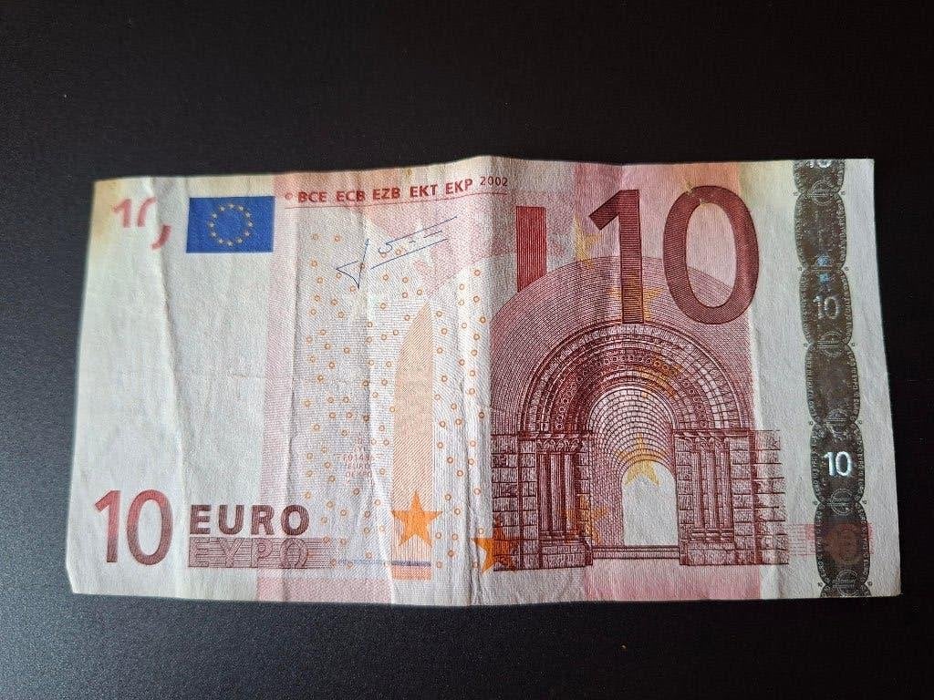 2002 Oostenrijk 10 euro oude serie Trichet code F014, Postzegels en Munten, Bankbiljetten | Europa | Eurobiljetten, Verzenden