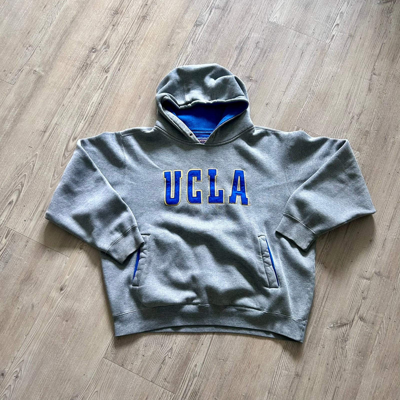 Vintage 90s UCLA Hoodie, Verzenden, Gedragen, Maat 56/58 (XL), Grijs