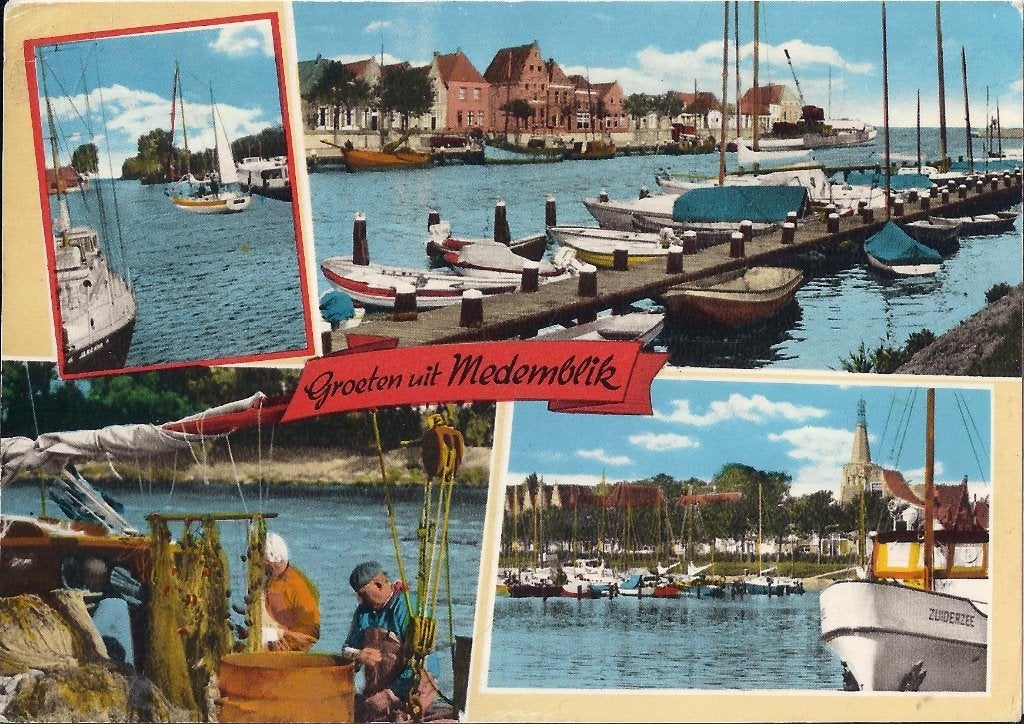 D40 Gelopen Ansichtkaart Medemblik, Ophalen of Verzenden, 1960 tot 1980, Gelopen