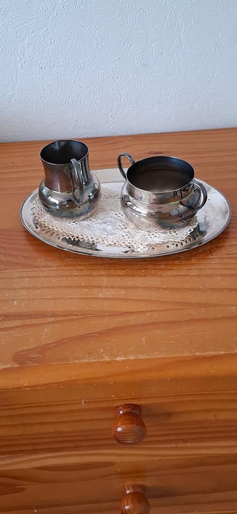 Vintage K&B Roomstelletje - Suikerpot en Melkkan, Antiek en Kunst, Ophalen of Verzenden