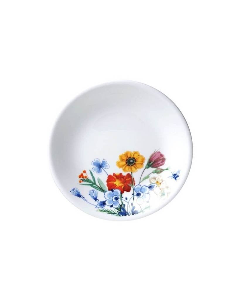 Heinen Delfts Blauw Wildbloemen gebaksbord 12 cm, Overige merken, Ophalen of Verzenden, Delftsblauw, Bord(en)