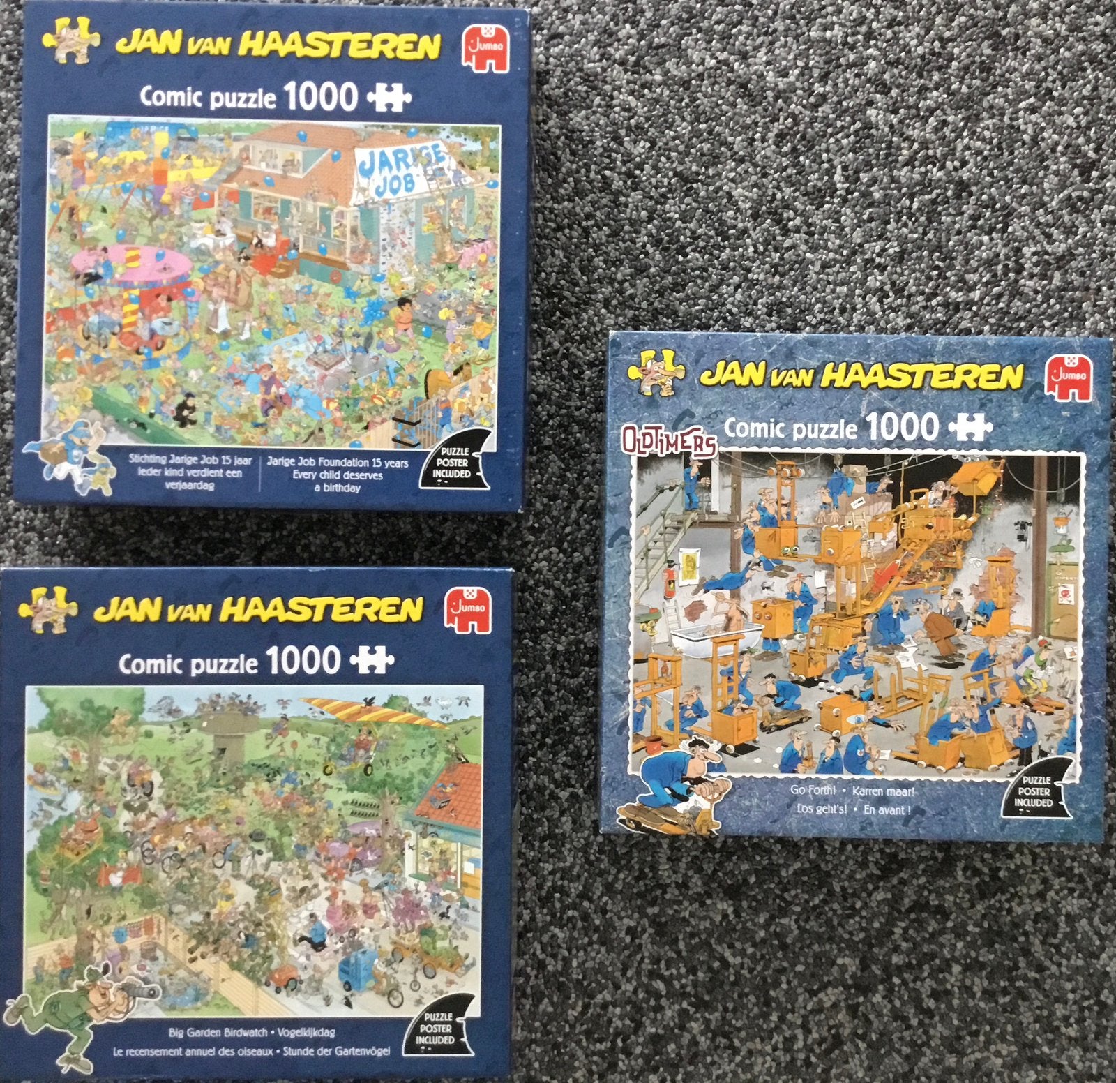 3 JvH puzzels van 1000 stukjes, Ophalen of Verzenden, 500 t/m 1500 stukjes, Zo goed als nieuw
