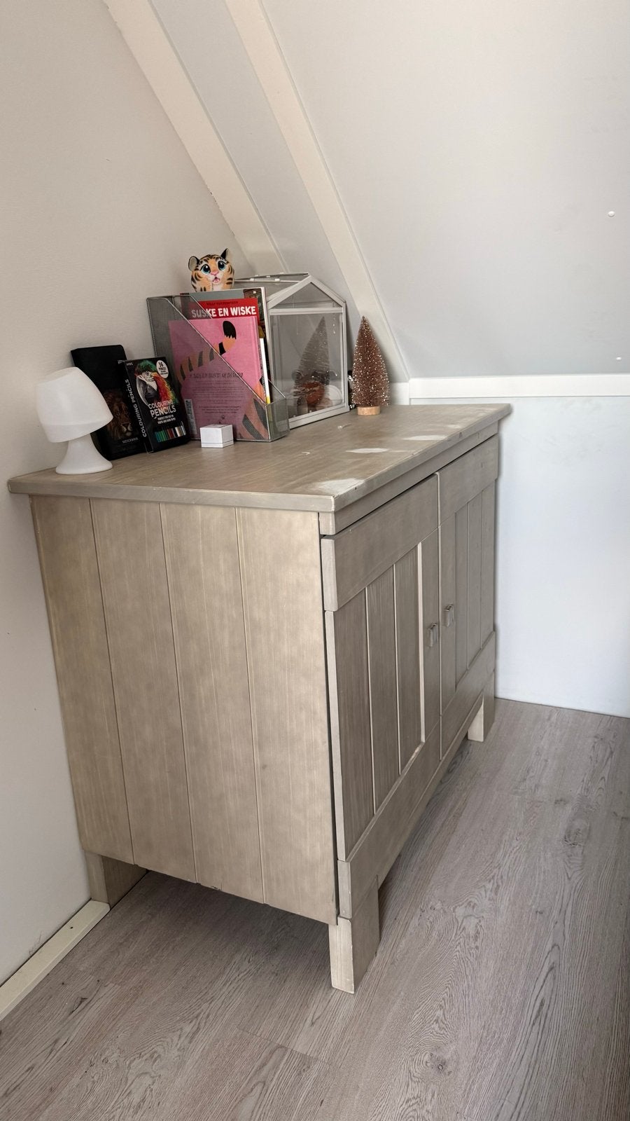 Houten commode kast met deuren - massief, Ophalen, Gebruikt, 120x63x93 hoog, 100 tot 150 cm