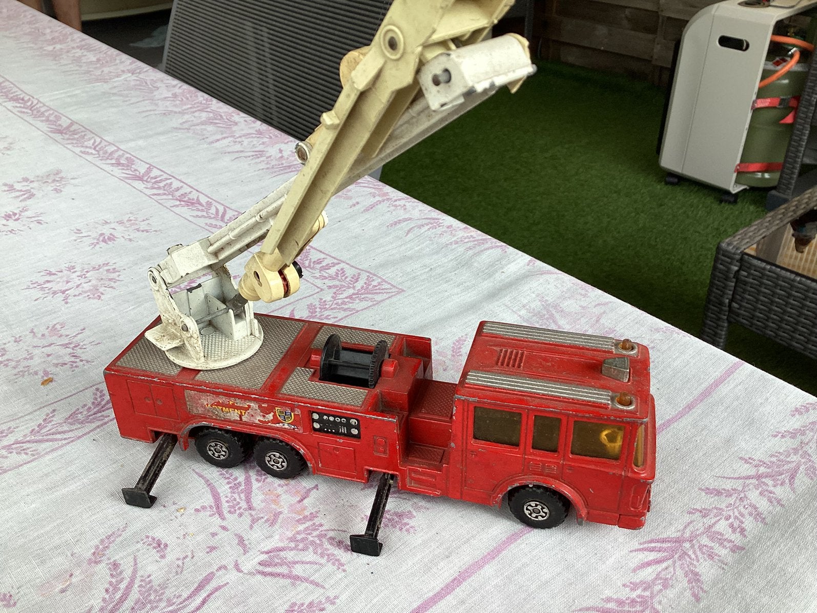 Brandweerwagen van Matchbox., Hobby en Vrije tijd, Modelauto's | 1:50, Ophalen of Verzenden, Gebruikt, Bus of Vrachtwagen, Matchbox