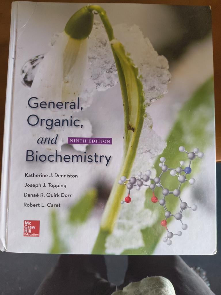 General, Organic, and Biochemistry - 9e (Denniston), Boeken, Ophalen, Zo goed als nieuw, Katherine J. Denniston et al.