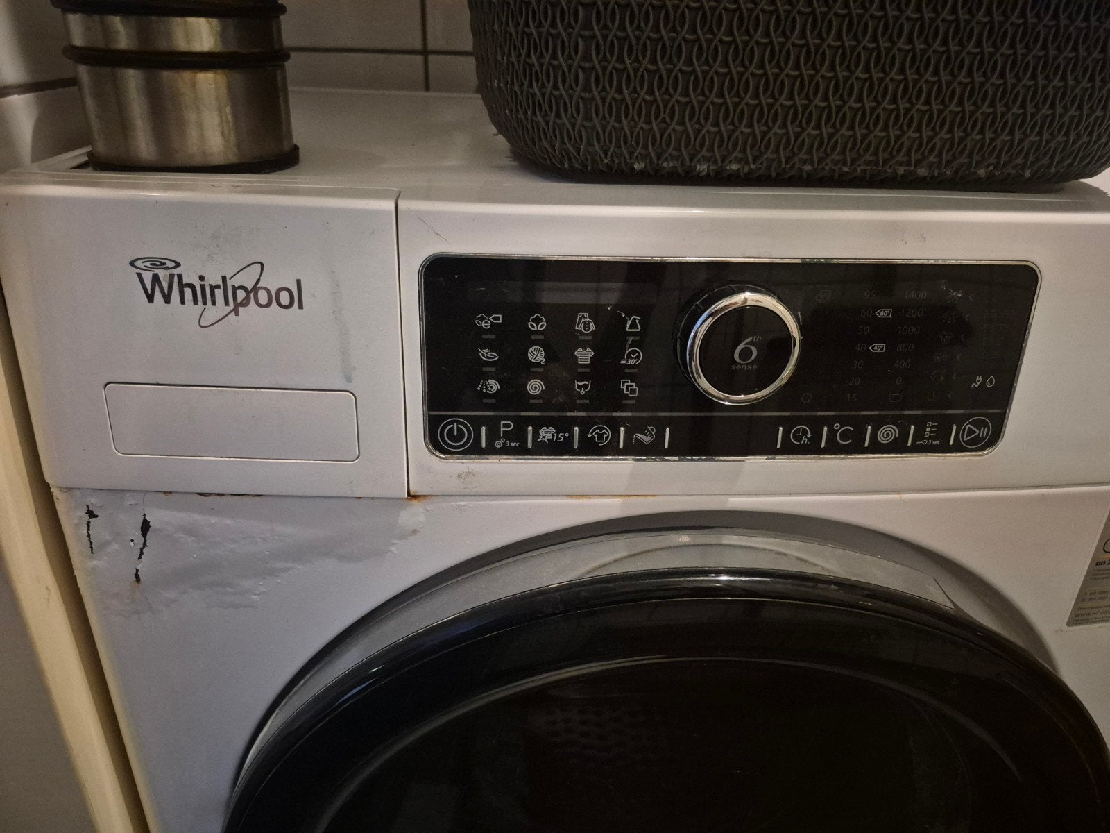 Whirlpool wasmachine 8kg, Witgoed en Apparatuur, Wasmachines, 6 tot 8 kg, Ophalen, 1200 tot 1600 toeren, 85 tot 90 cm