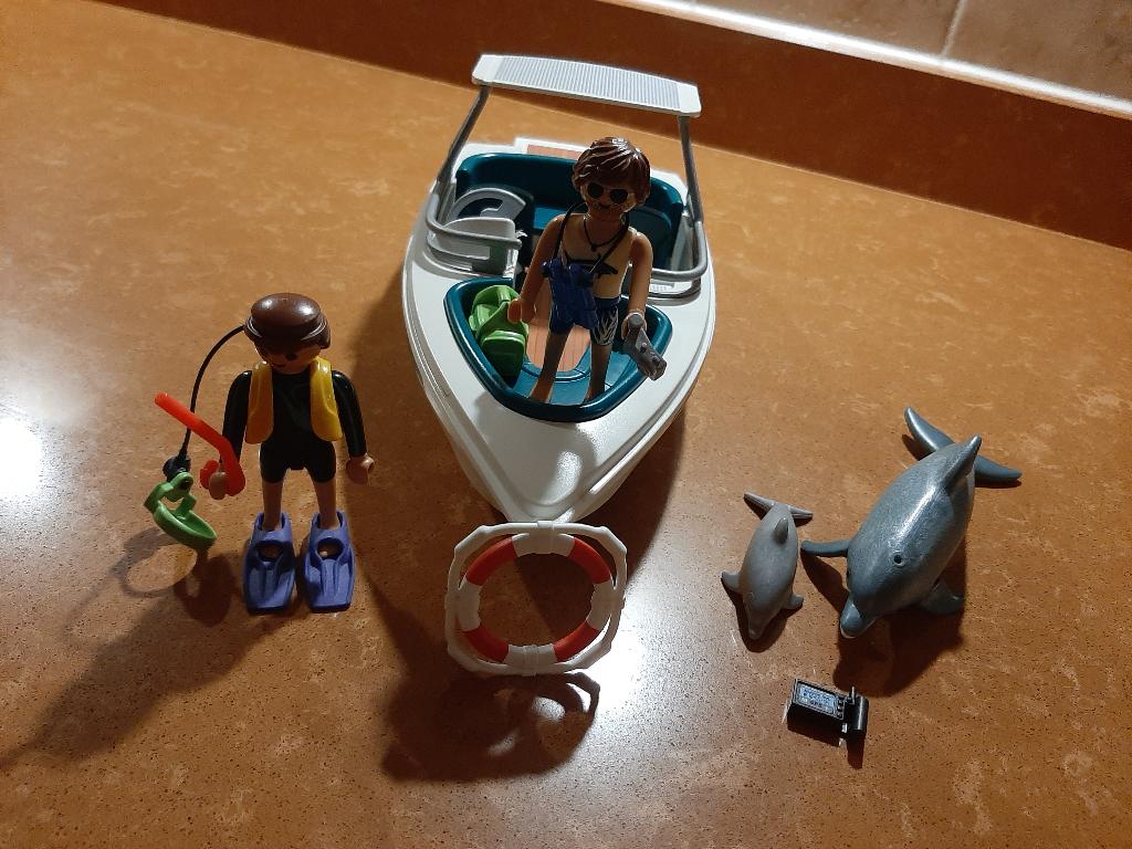 Playmobil 6981/9164 boot met dolfijn, Ophalen of Verzenden, Zo goed als nieuw