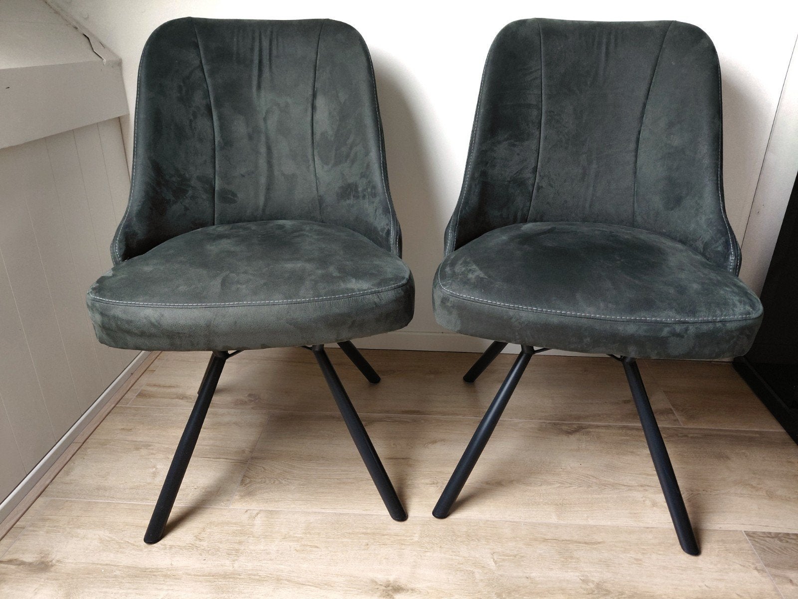 Leuke groene stoelen, Huis en Inrichting, Stoelen, Ophalen, Overige kleuren