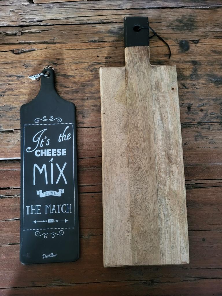 Snij- en serveerplanken set: Hout en keramiek, Huis en Inrichting, Keuken | Keukenbenodigdheden, Zo goed als nieuw, Snij-/serveerplank