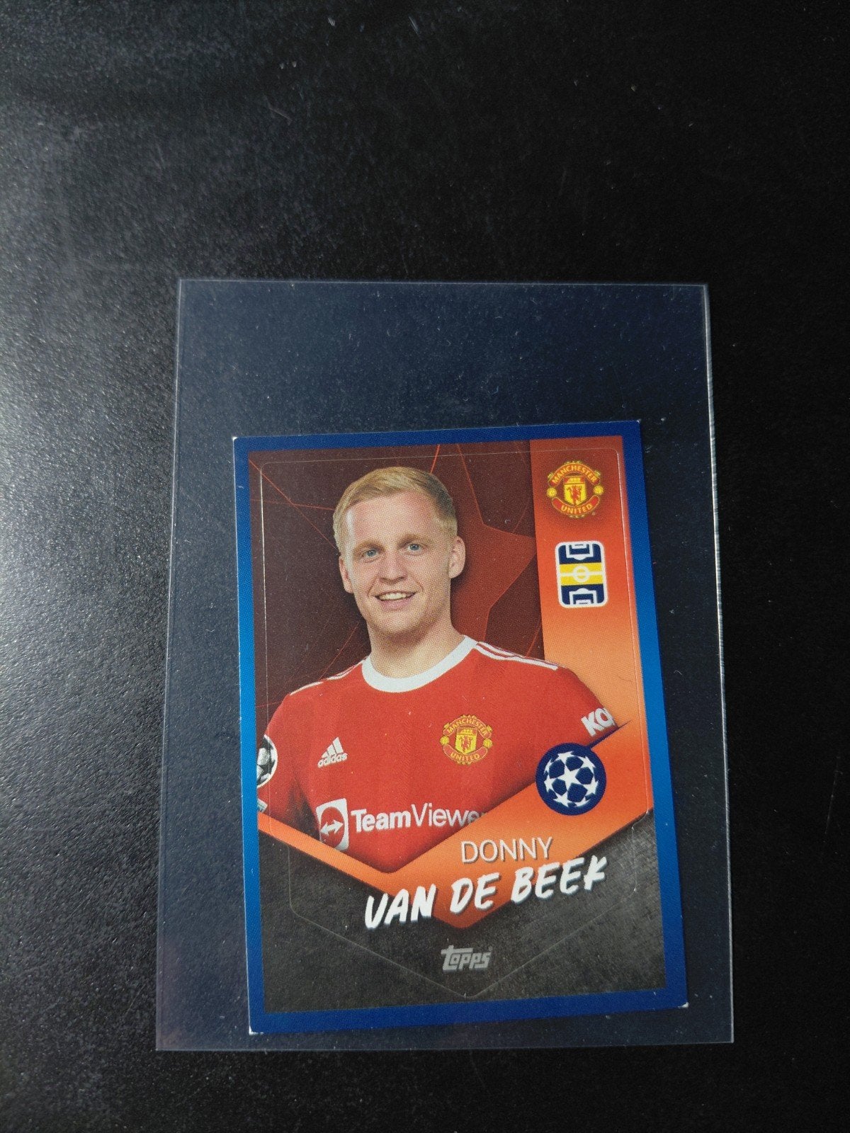 Donny van de beek (manchester united) topps 2021/22, Ophalen of Verzenden, Nieuw, Buitenlandse clubs, Spelerskaart