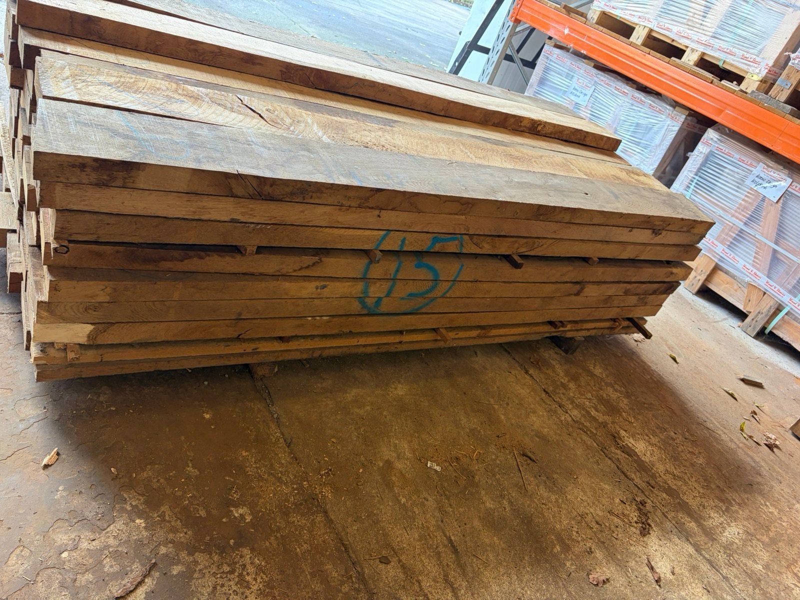 51 eiken balken oven gedroogd, Ophalen, Zo goed als nieuw, 250 cm of meer, Balken