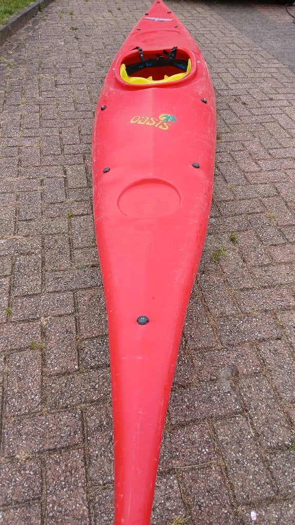 Nette toerkajak Oasis 430 cm. grootste aanbod 2e hands, Watersport en Boten, Gebruikt, It West 12, 9216 XE Oudega, Eén persoon