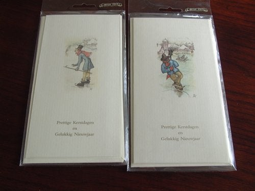 5 vintage nieuwe verschillende kerst kaarten Anton Pieck, Ophalen of Verzenden, Zo goed als nieuw