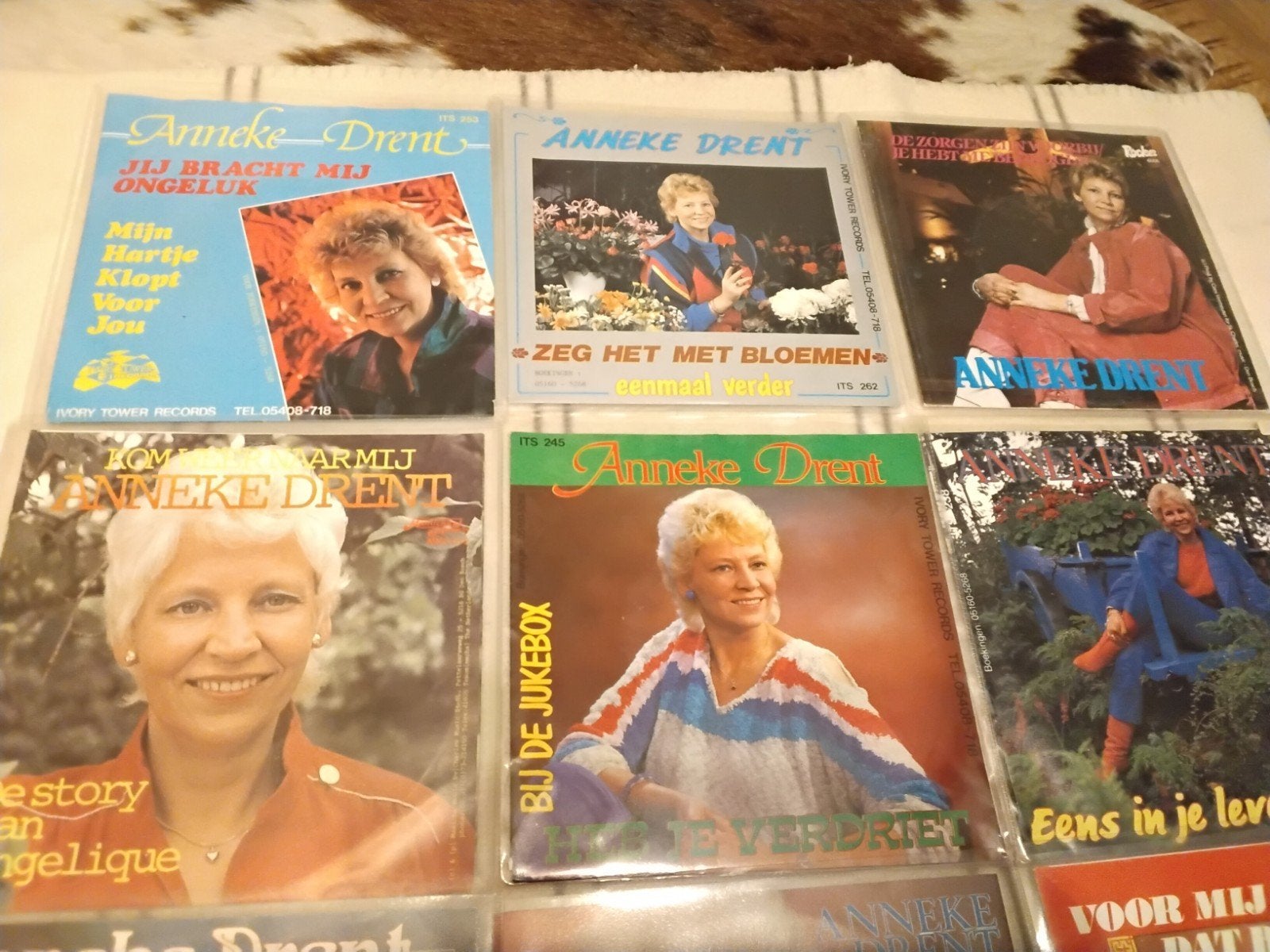 singles Anneke Drent verzameling setje 9 stuks, Ophalen of Verzenden, Gebruikt, Overige formaten, Levenslied of Smartlap