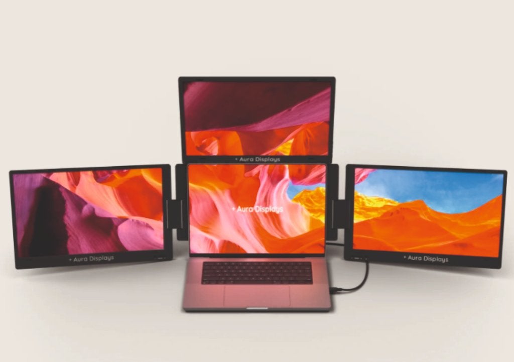 Laptop Triple Screen Extender., Computers en Software, Aura, Verzenden, Hello@aura-displays.com, Full HD
