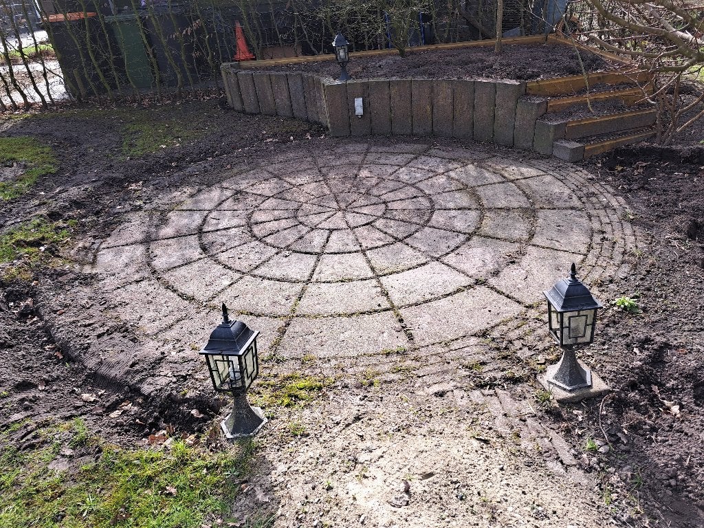 terras tegels t.e.a.b., Ophalen, Gebruikt, Minder dan 5 m², Beton