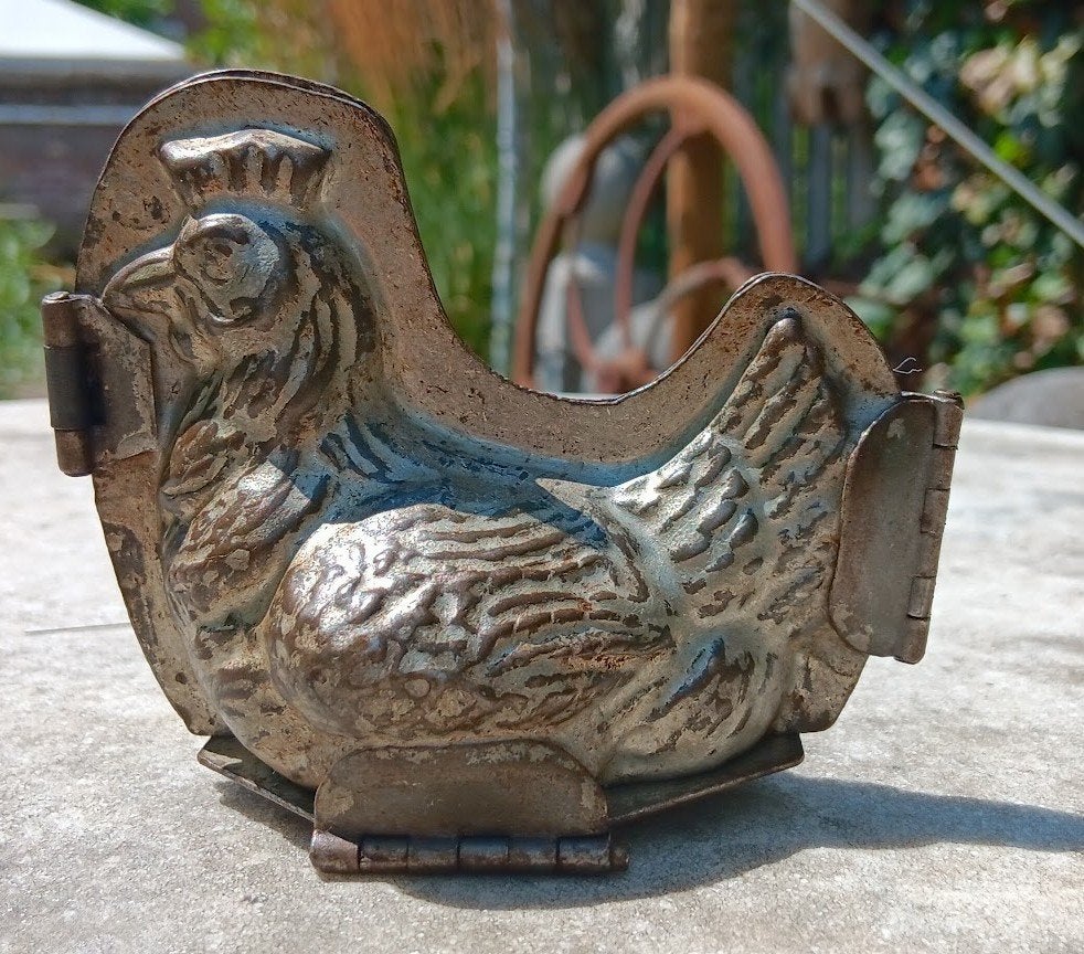Vintage chocolade mal van een haan., Ophalen of Verzenden