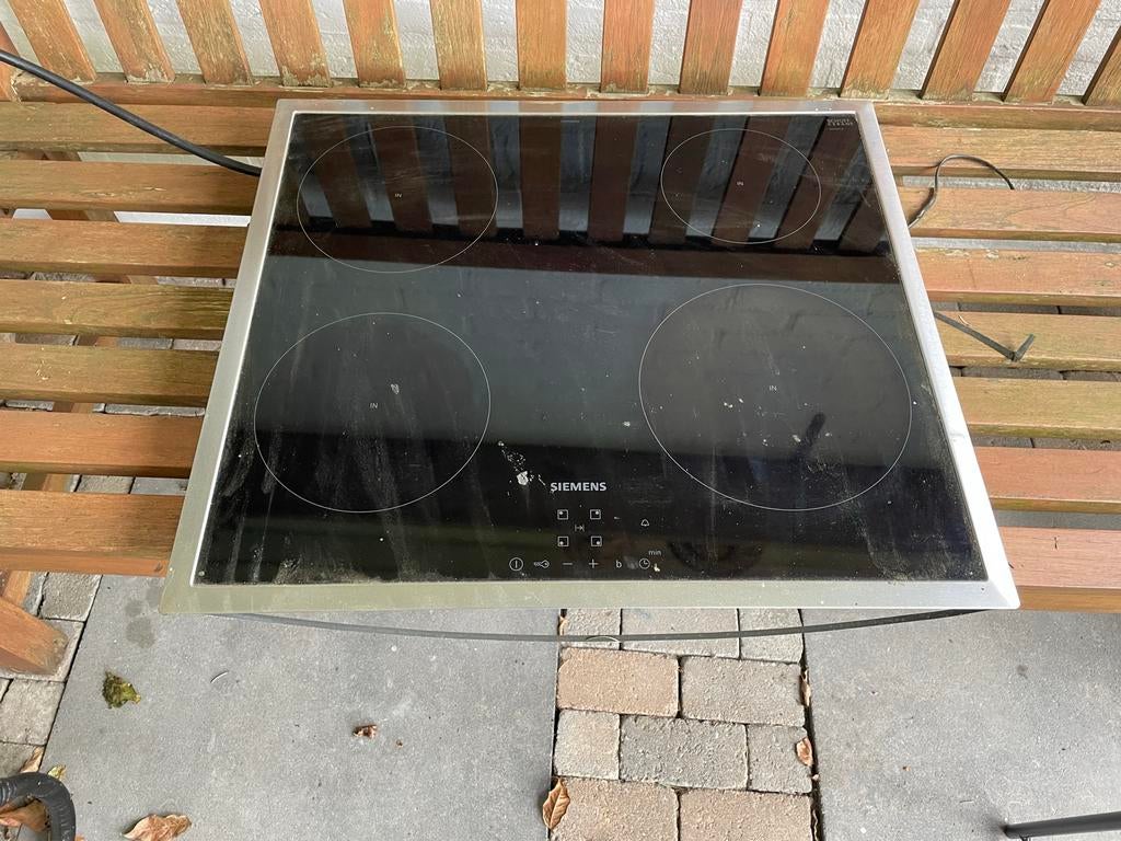 Siemens inductieplaat EH645BEB1E/02, Gebruikt, Inbouw, Inductie, 4 kookzones