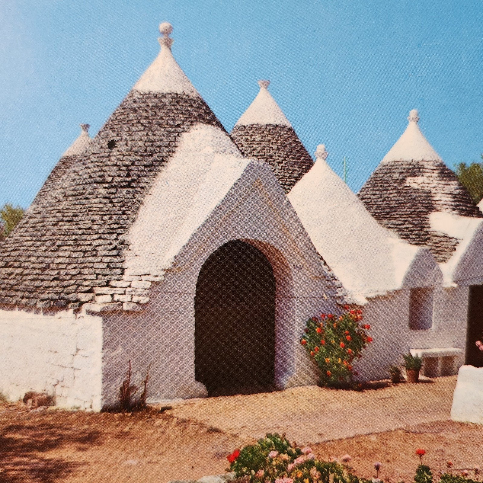Vintage Ansichtkaart Trulli della Puglia, Italië, Verzenden, Ongelopen, Italië
