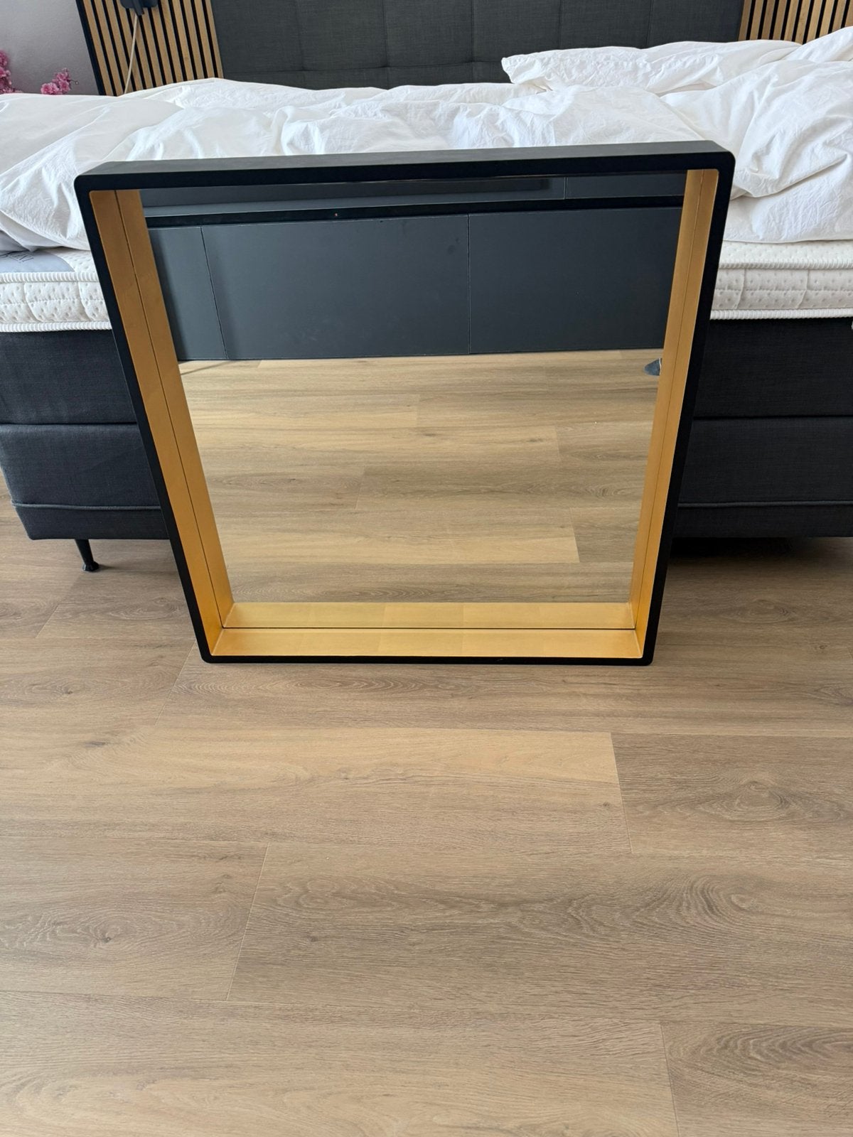 Hotelsjieke spiegel, Huis en Inrichting, Ophalen, Vierkant, Zo goed als nieuw, 75 tot 100 cm