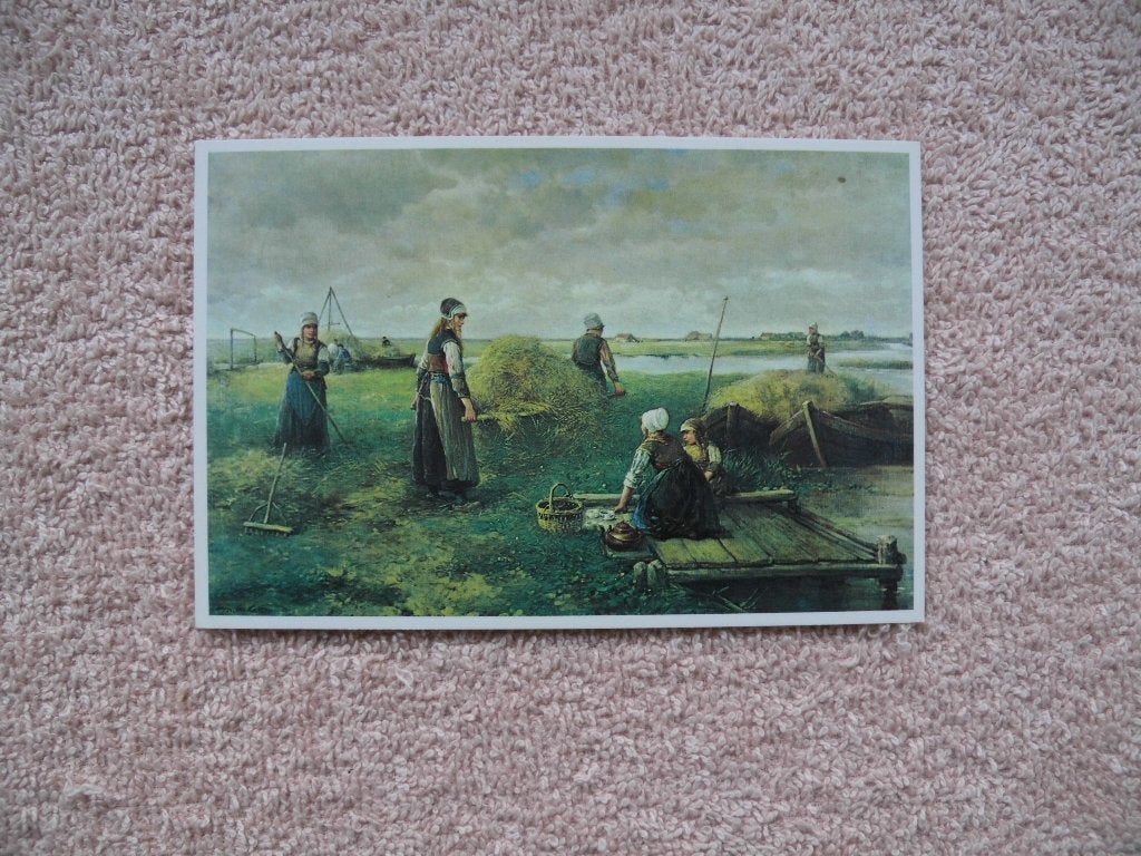 Hooioogst op Marken , Johan Mari ten Kate 1831 - 1910, Ophalen of Verzenden, Voor 1920, Ongelopen, Noord-Holland