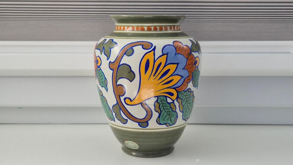 Gouds platelen vaas, Antiek en Kunst, Antiek | Vazen, Ophalen of Verzenden