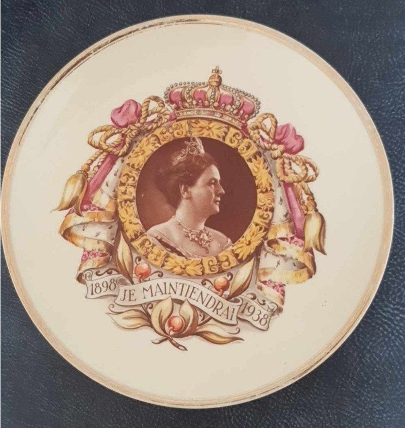 Koningin Wilhelmina zilveren Jubilee Door P.Ragout en Co., Antiek en Kunst, Ophalen of Verzenden