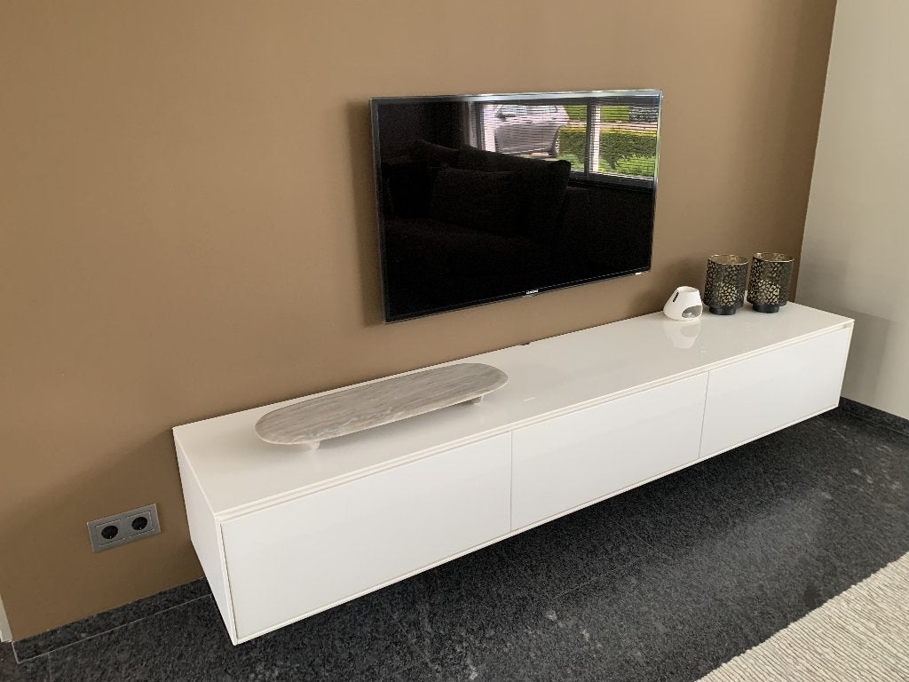 Cattelan Italia Canto Mobili zwevend TV-meubel hoogglans wit, Huis en Inrichting, Kasten | Televisiemeubels, Ophalen, 200 cm of meer