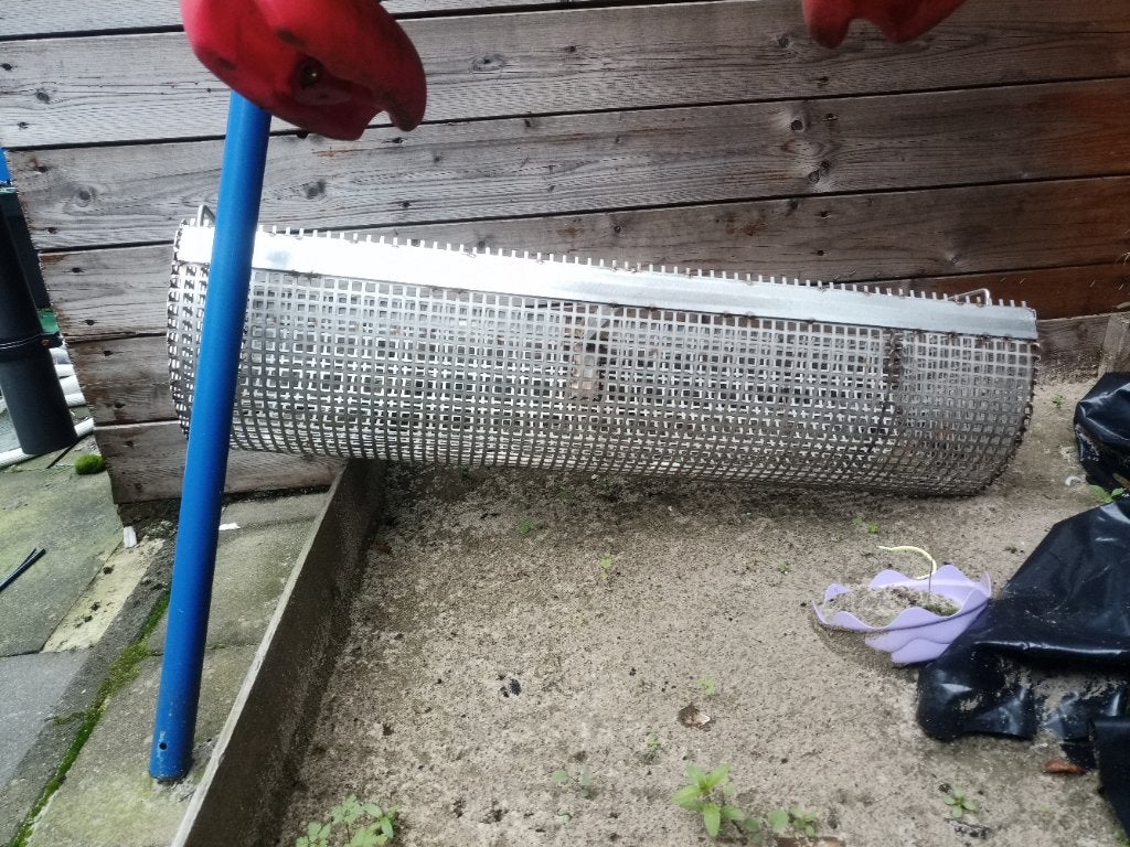 Zand zeef, Ophalen, Gebruikt