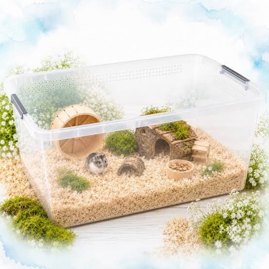 gratis grote bincage met toebehoren voor hamster/muis/gerbil, Dieren en Toebehoren, Ophalen, Gebruikt