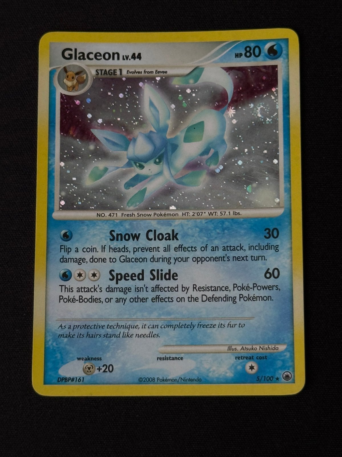 Glaceon LV.44 - 5/100 Majastic Dawn, Ophalen of Verzenden, Losse kaart