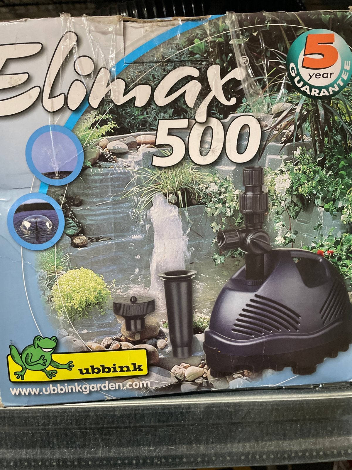 Ubbink Elimax 500 Vijverpomp met 5 jaar garantie, Ophalen of Verzenden, Nieuw, Vijverpomp