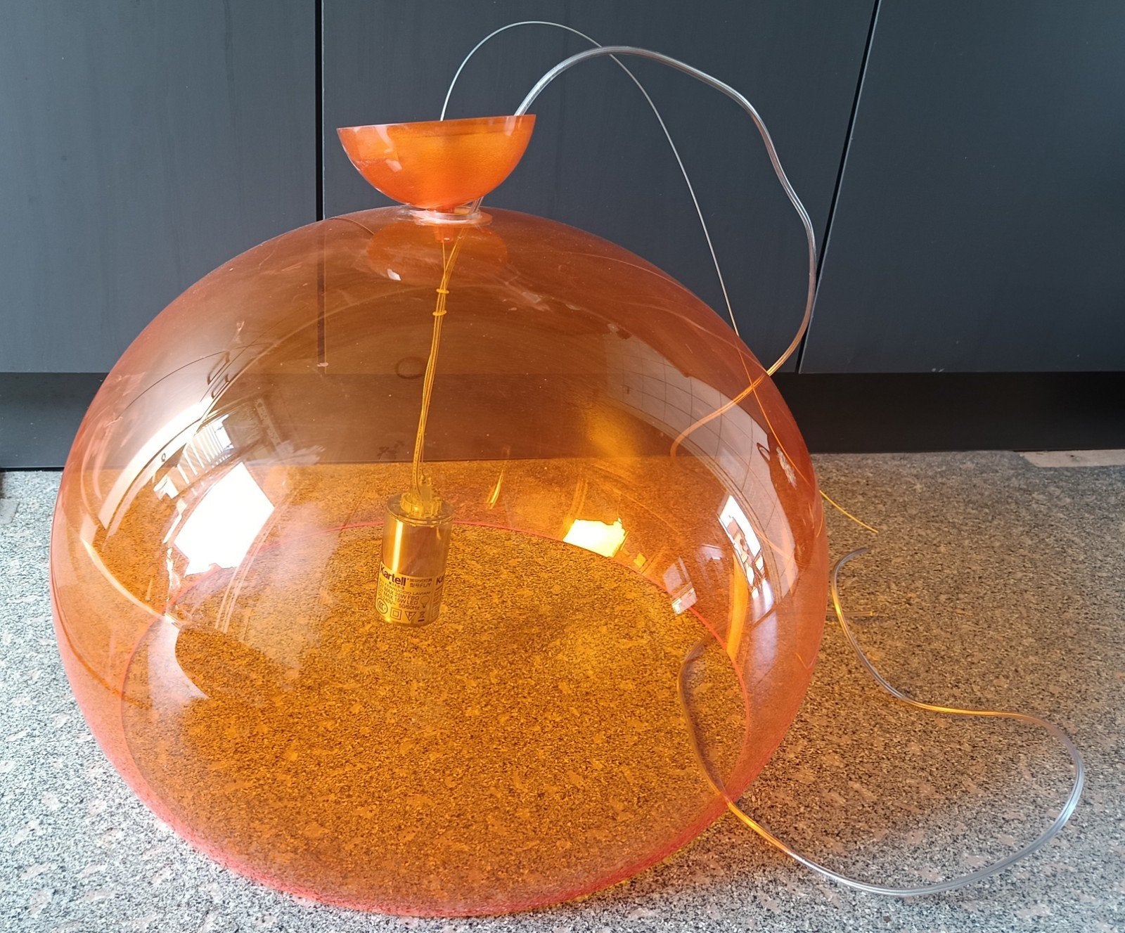Originele Kartell FL/Y hanglamp oranje – Ferruccio Laviani, Ophalen, Gebruikt, Kunststof, E27 (groot)
