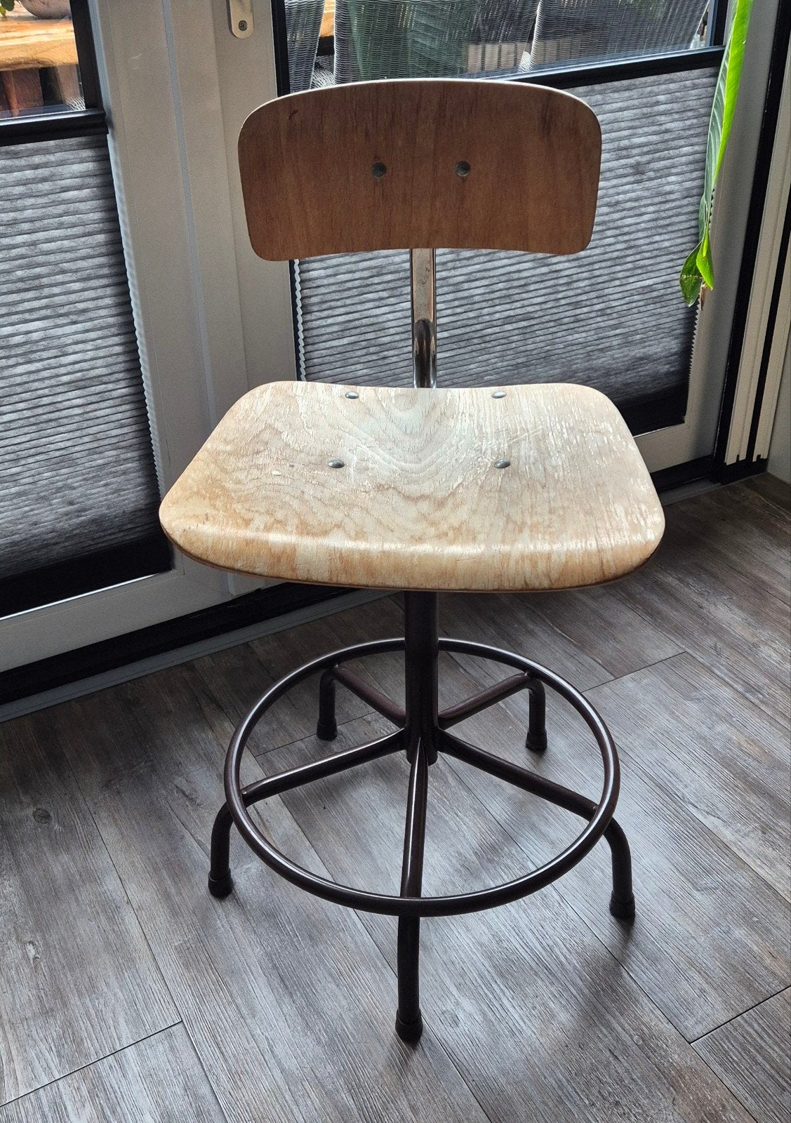 vintage werkstoel, Ophalen, Gebruikt, 60 tot 90 cm, 1 kruk
