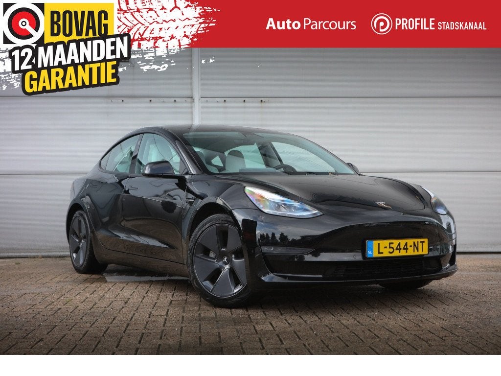 Tesla Model 3 Long Range AWD 75kWh (bj 2021, automaat), Auto's, Tesla, 0 cilinders, Gebruikt, 544 km, Zwart
