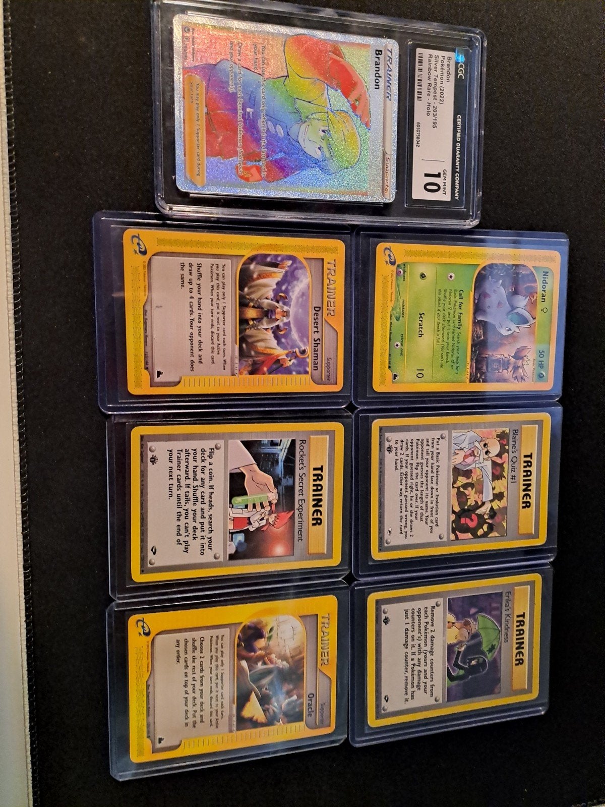 7 Pokémon kaarten: Brandon Gem Mint 10, Skyridge & meer, Ophalen of Verzenden, Zo goed als nieuw, Meerdere kaarten