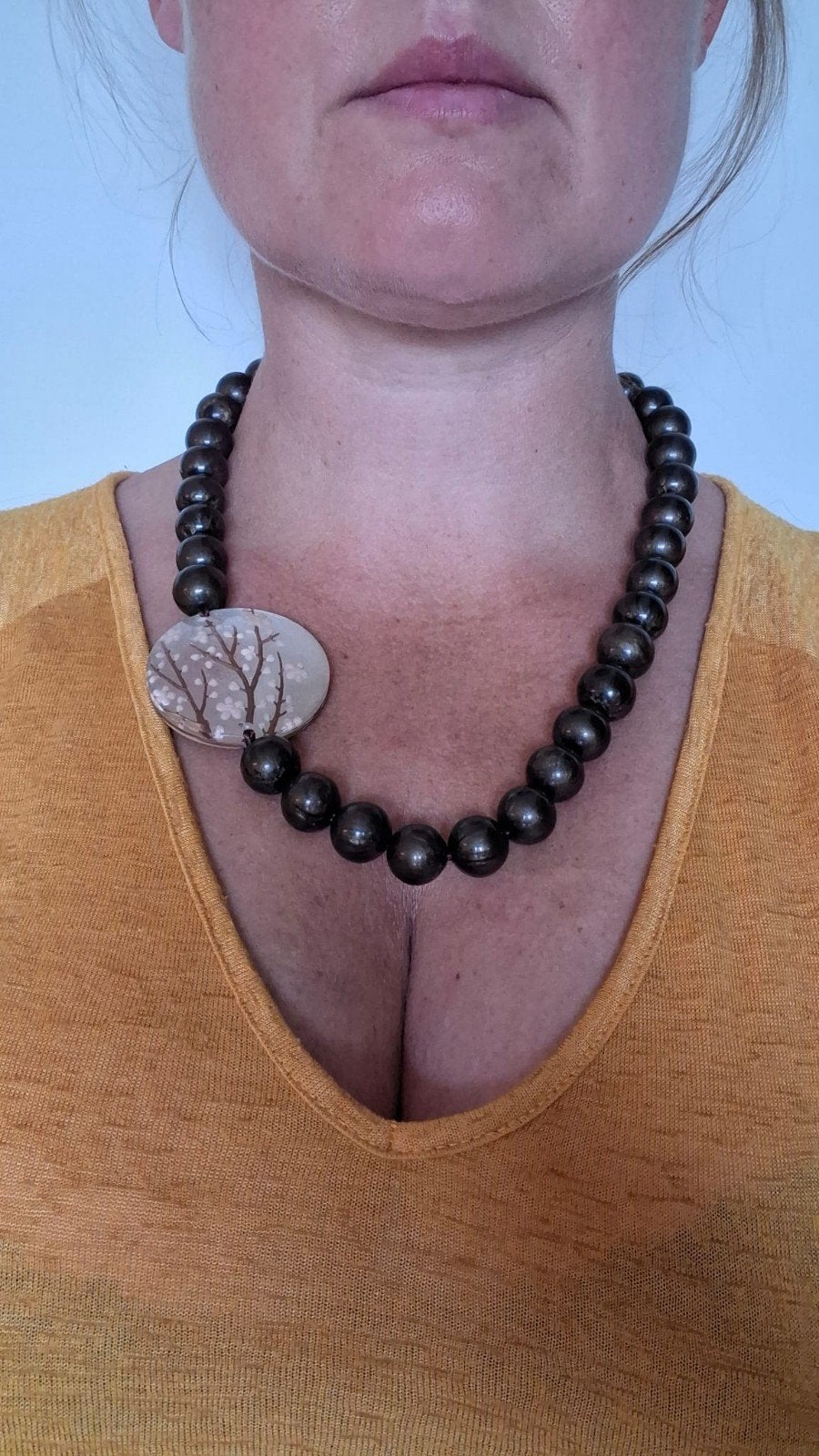 Zsiska ketting, Ophalen of Verzenden, Zo goed als nieuw, Bruin, Overige materialen