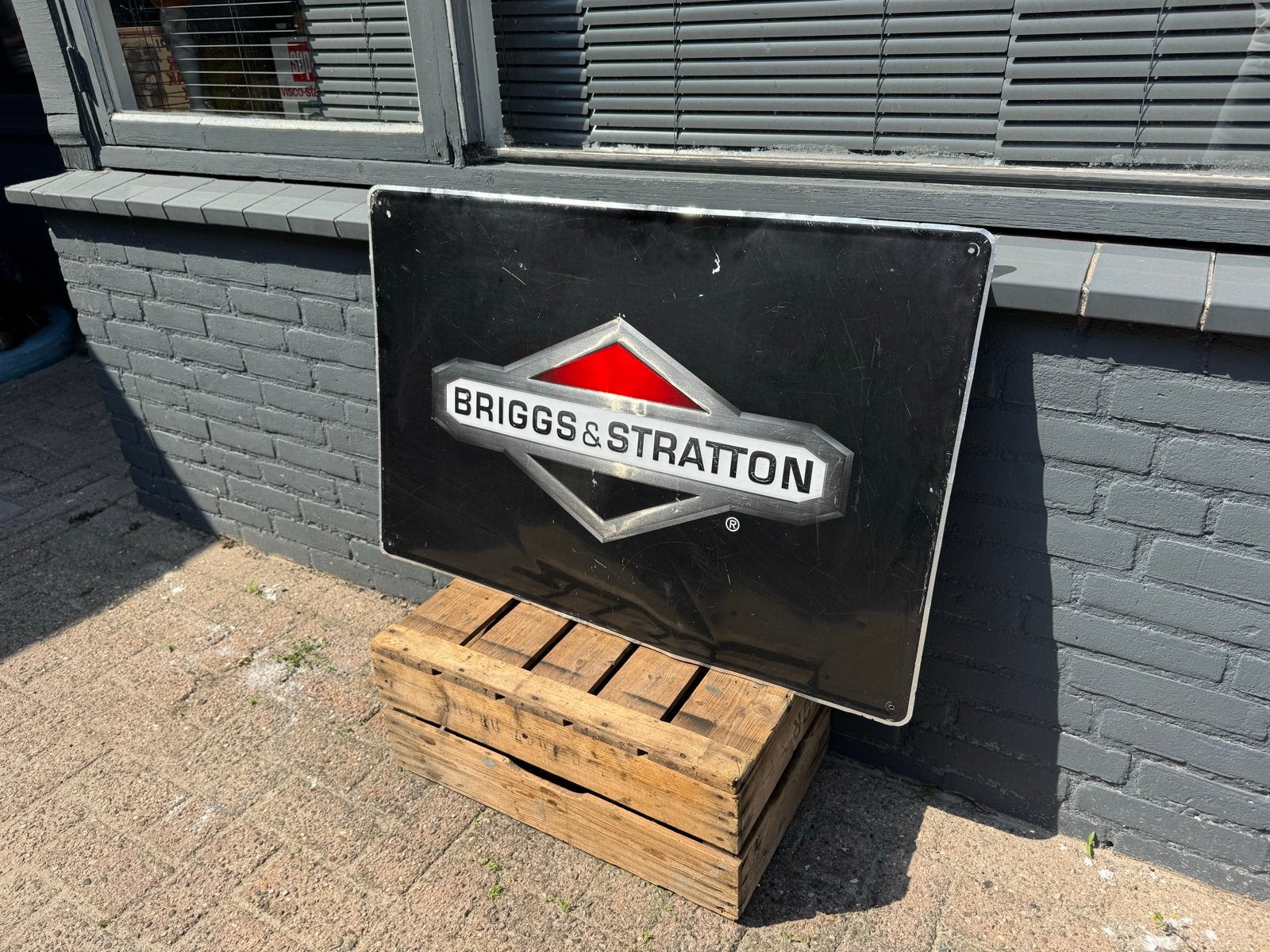 Briggs & Stratton Reclamebord, Verzamelen, Reclamebord, Gebruikt, ., Ophalen of Verzenden