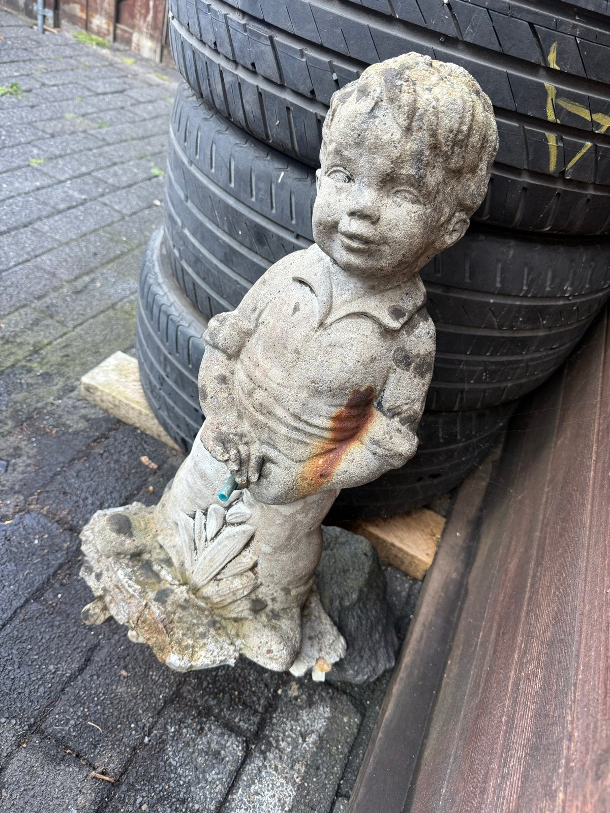 Manneke pis Vintage fontein, Ophalen, Gebruikt, Beton, Mensenbeeld