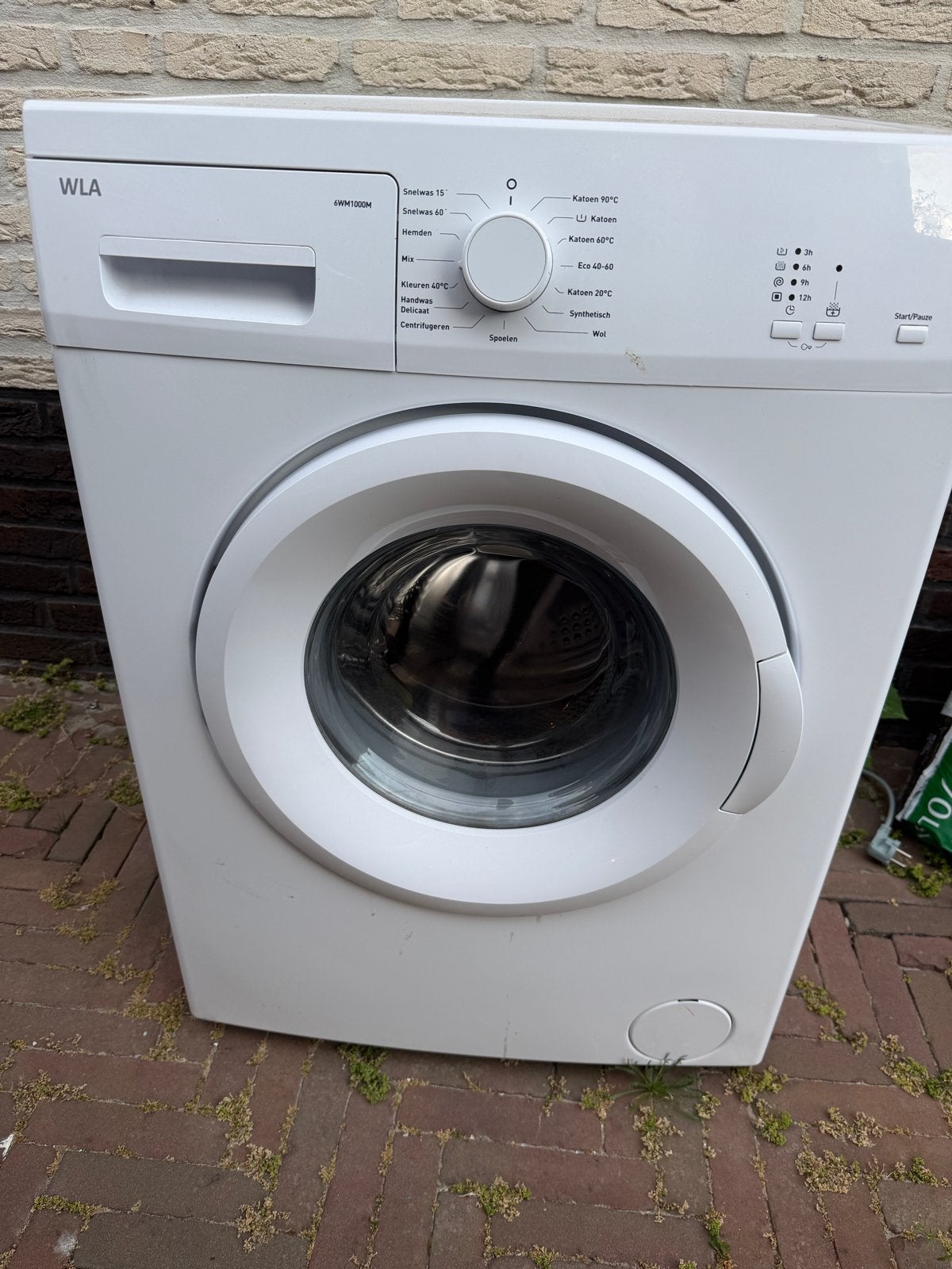 Pas 1 jaar oud! Voorlader Wasmachine - 1000 toeren 6kg, 6 tot 8 kg, Ophalen of Verzenden, Voorlader, Kort programma