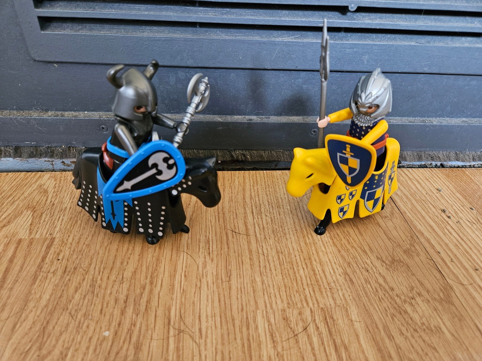playmobil ridders te paard gevecht zwaard harnas, Gebruikt, Complete set, Ophalen of Verzenden, Knights