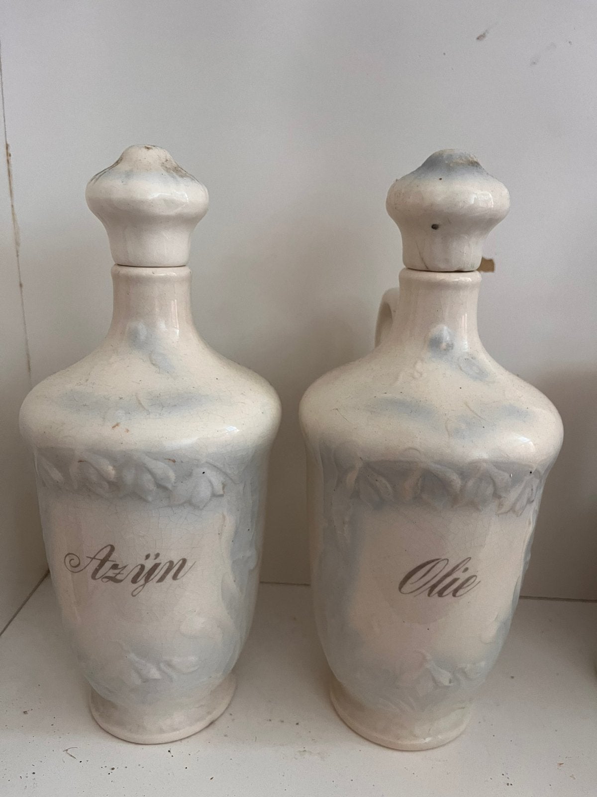 Antieke potten voor olie en azijn, Antiek en Kunst, Ophalen