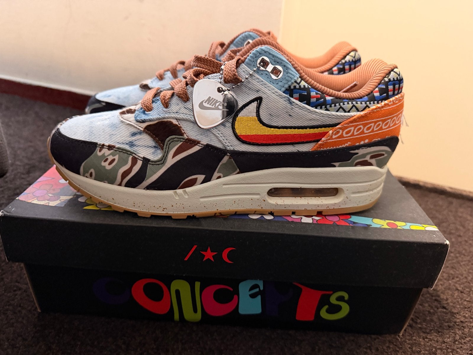 Nike Air Max 1 x Concepts 'Mellow' - Nieuw in doos, Kleding | Heren, Schoenen, Ophalen, Nieuw, Overige kleuren, Sneakers of Gympen
