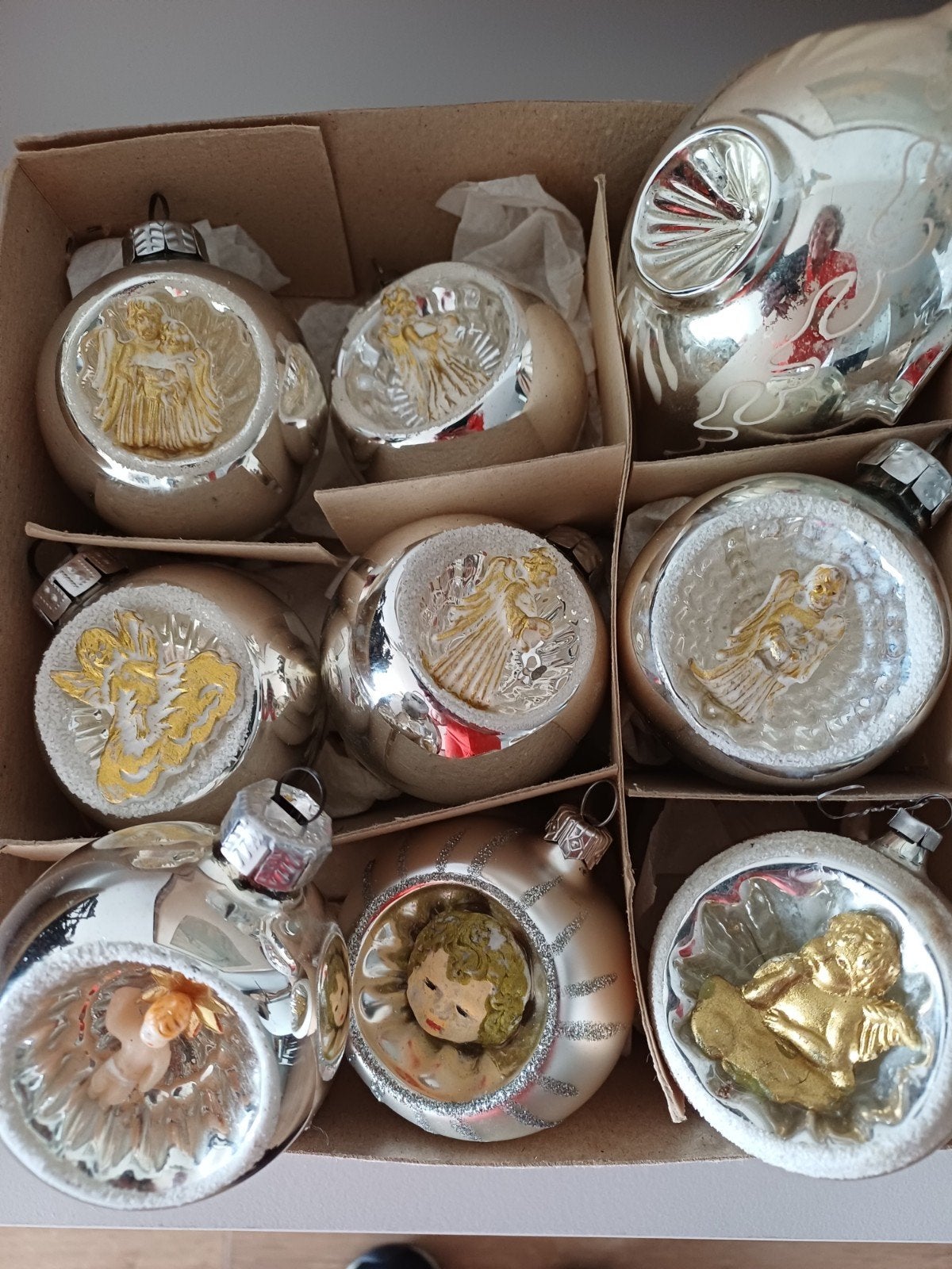 oude kerstballen van glas, Diversen, Kerst, Ophalen of Verzenden