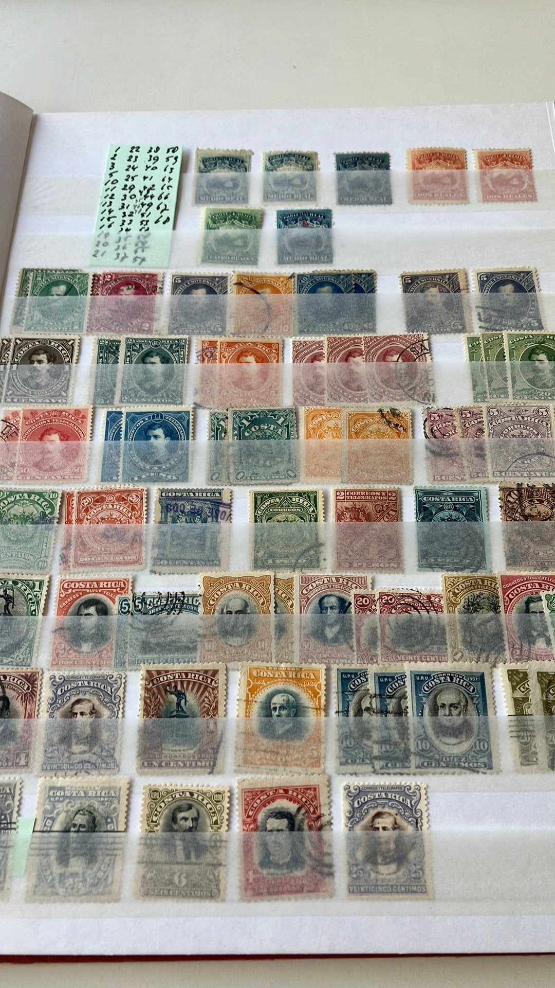 Costa Rica, zeer fraaie landenverzameling 7 pag, Postzegels en Munten, Postzegels | Volle albums en Verzamelingen, Ophalen of Verzenden