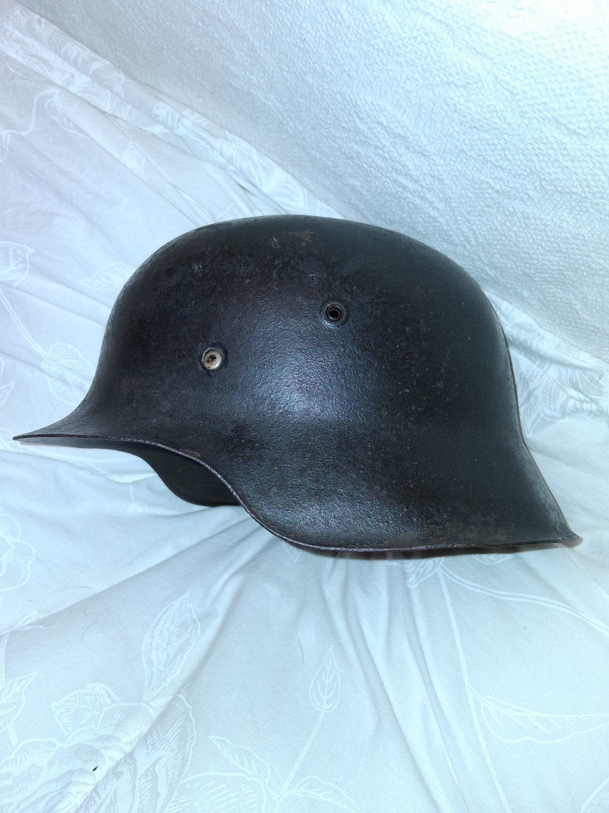 Antieke Duitse Helm met Binnenwerk Gesigneerd., Ophalen of Verzenden, Duitsland, Helm of Baret