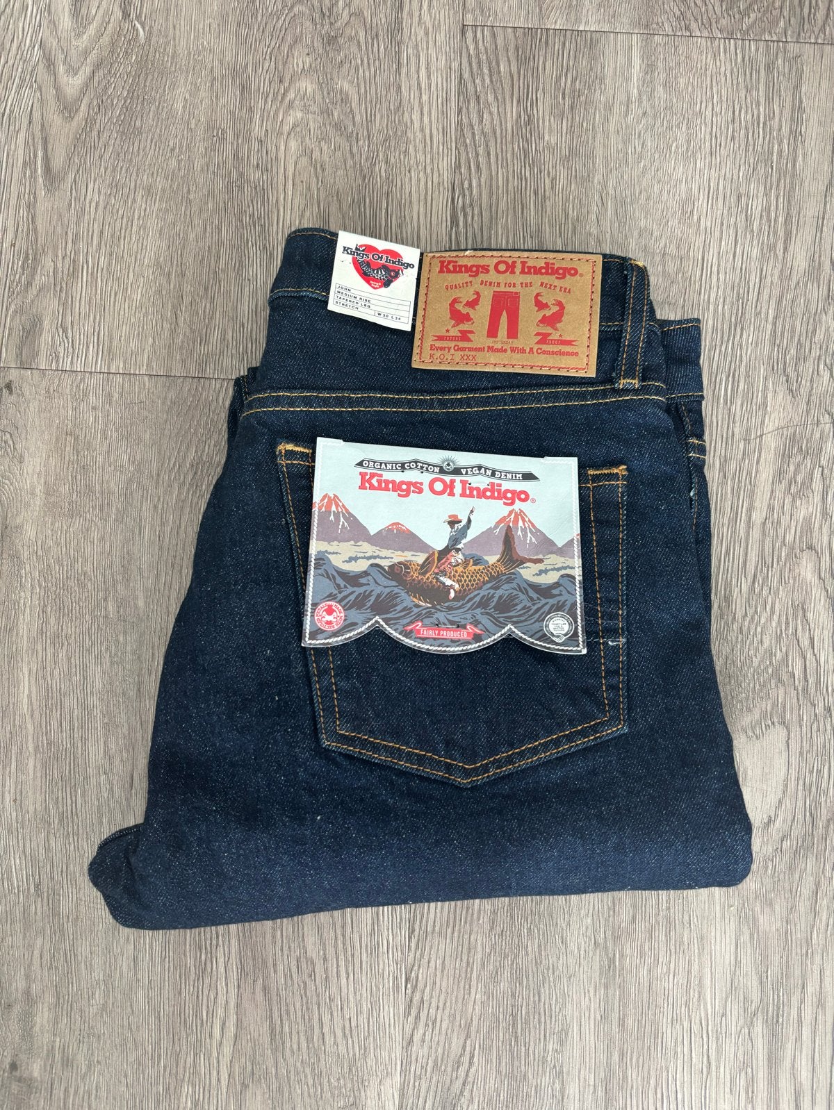 Kings of Indigo John Xavier Rinse Jeans W30/L34, Ophalen of Verzenden, Nieuw, Blauw, W32 (confectie 46) of kleiner