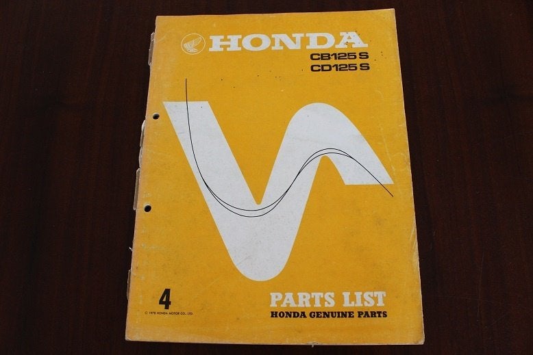 Honda CB125 S CD125S 1978 motorcycle parts list, Ophalen of Verzenden, Honda