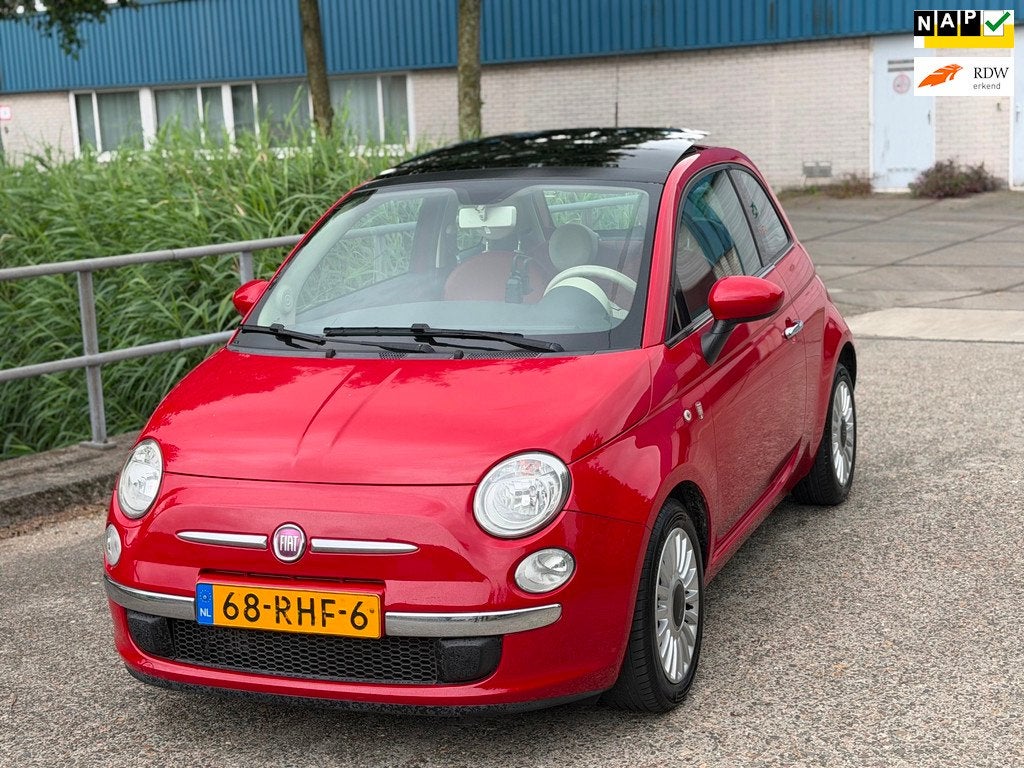 Fiat 500 0.9 TwinAir Lounge!Panodak!1eigenaar! Leder!Airco!L, Voorwielaandrijving, Euro 5, 86 pk, Gebruikt